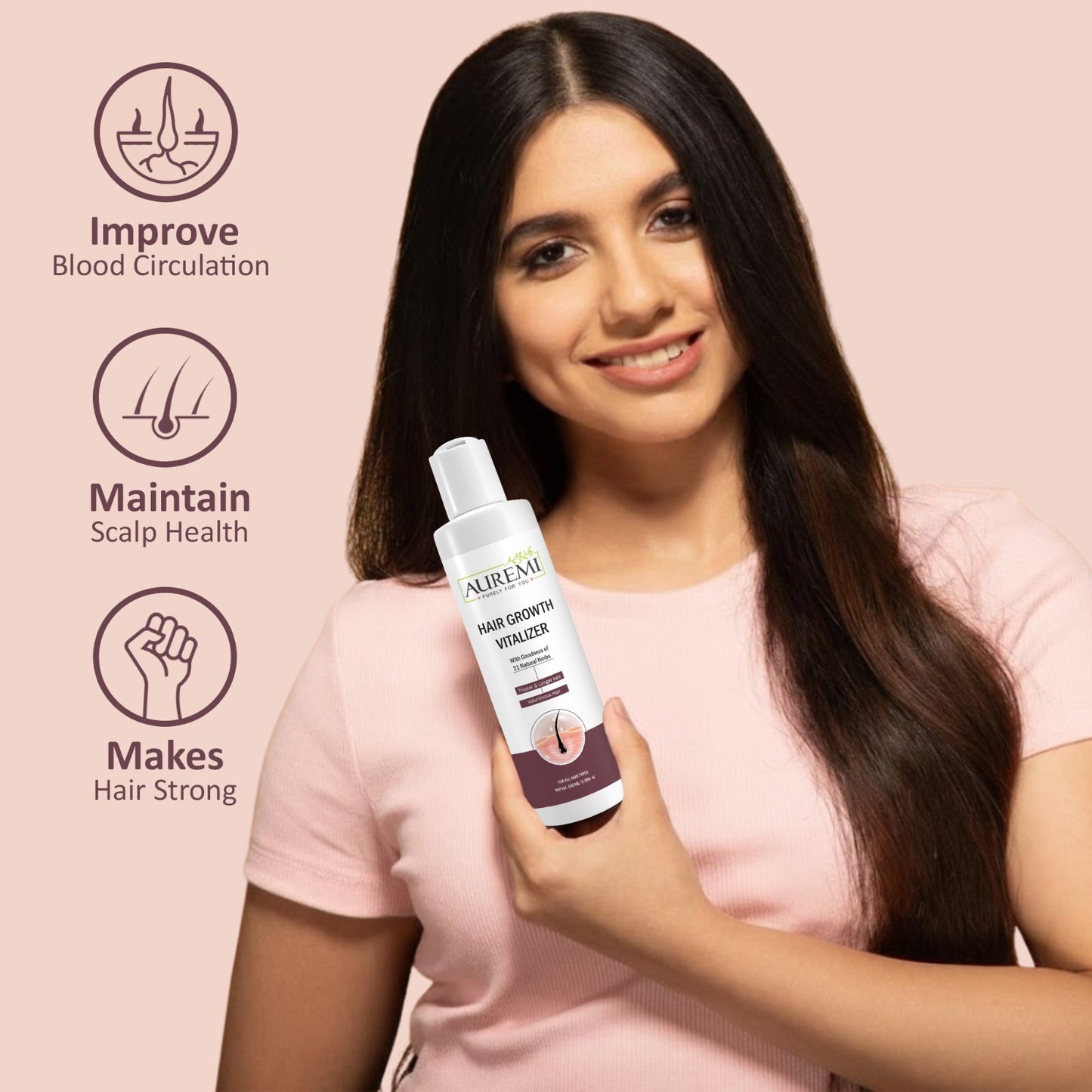 Auremi Hair Growth Vitalizer | Daily Root Care & Scalp Support Formula