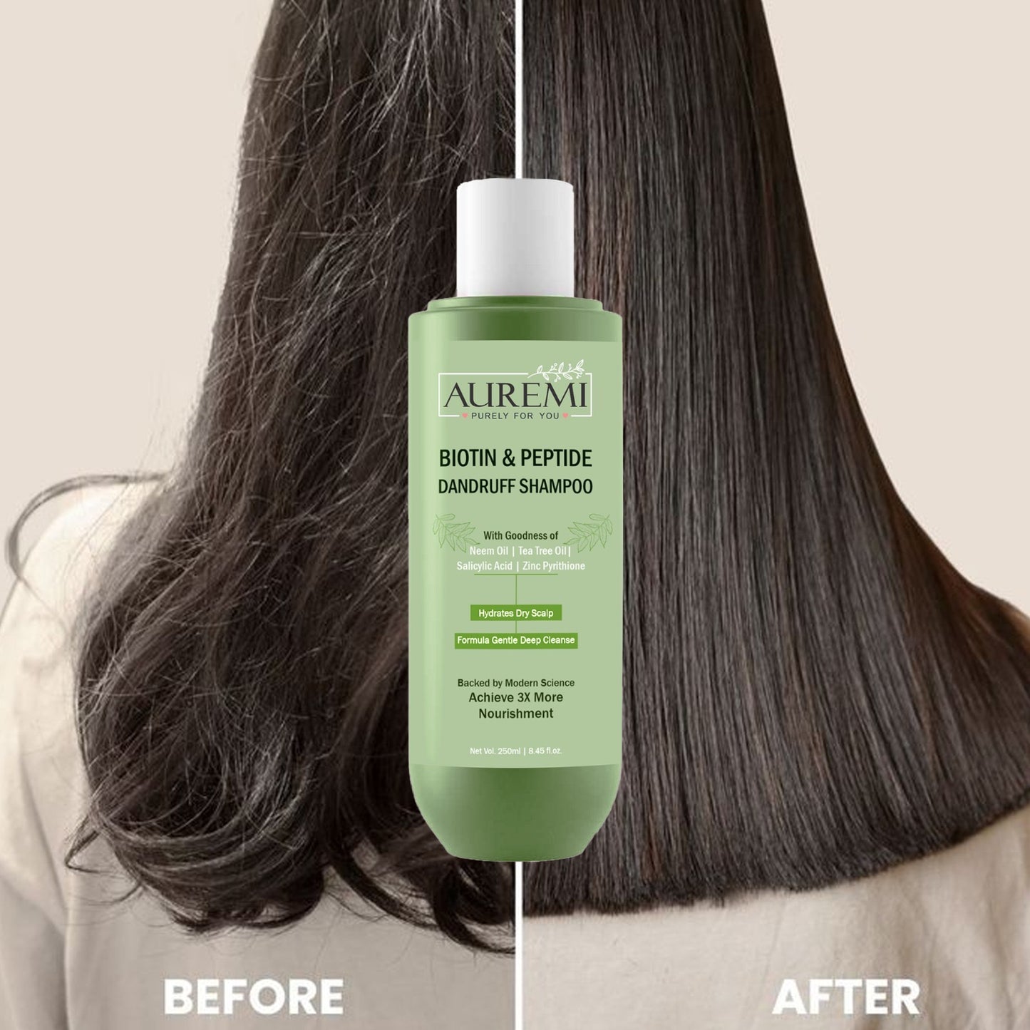 Auremi Biotin & Peptide Shampoo | Daily Scalp Cleansing Formula