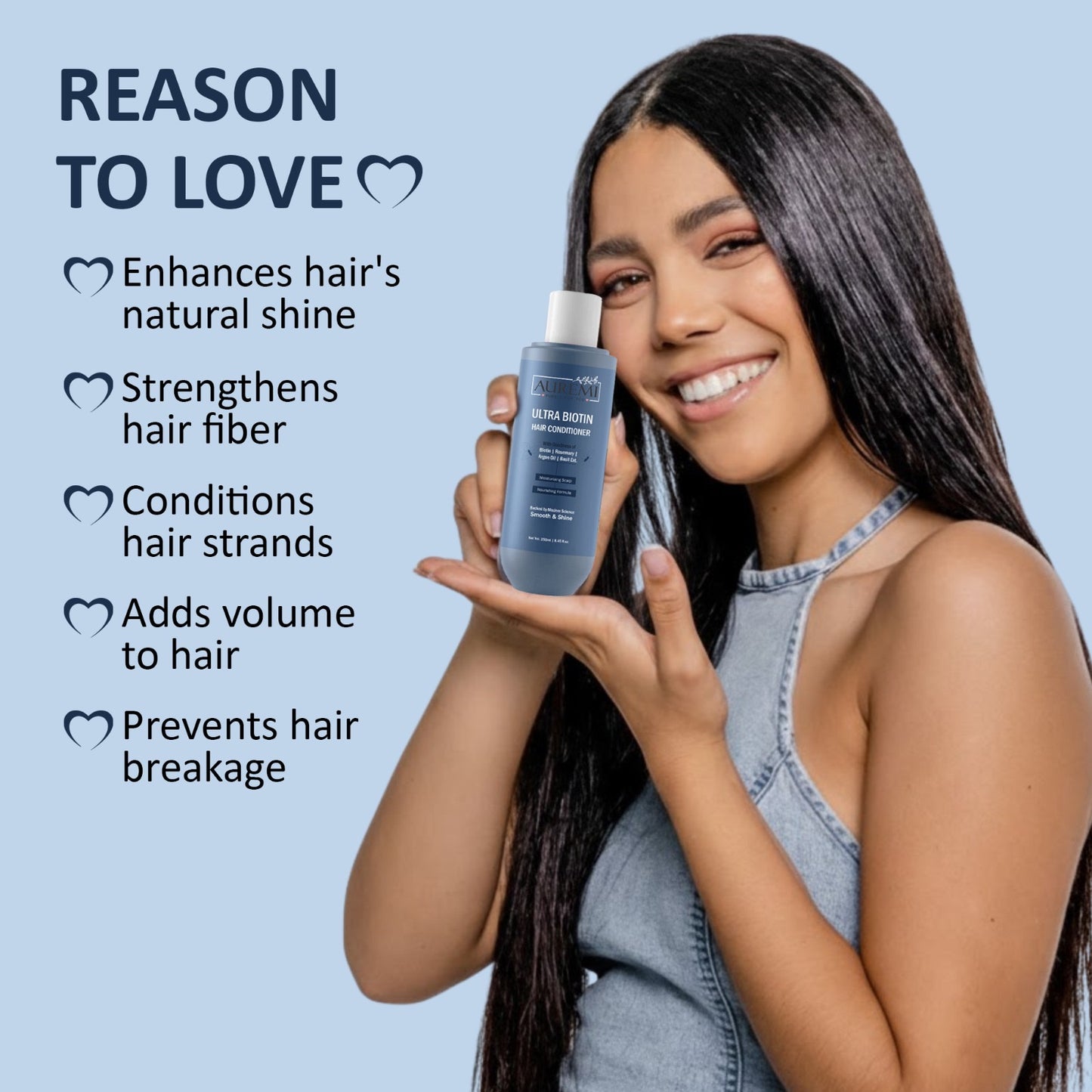 Auremi Ultra Biotin Conditioner | Deep Nourishment & Smooth Hair Formula
