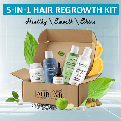 Auremi Complete 5-Step Hair Care Kit | Complete Hair Wellness System