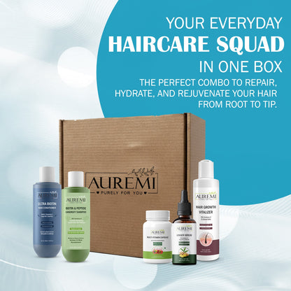 Auremi Complete 5-Step Hair Care Kit | Complete Hair Wellness System