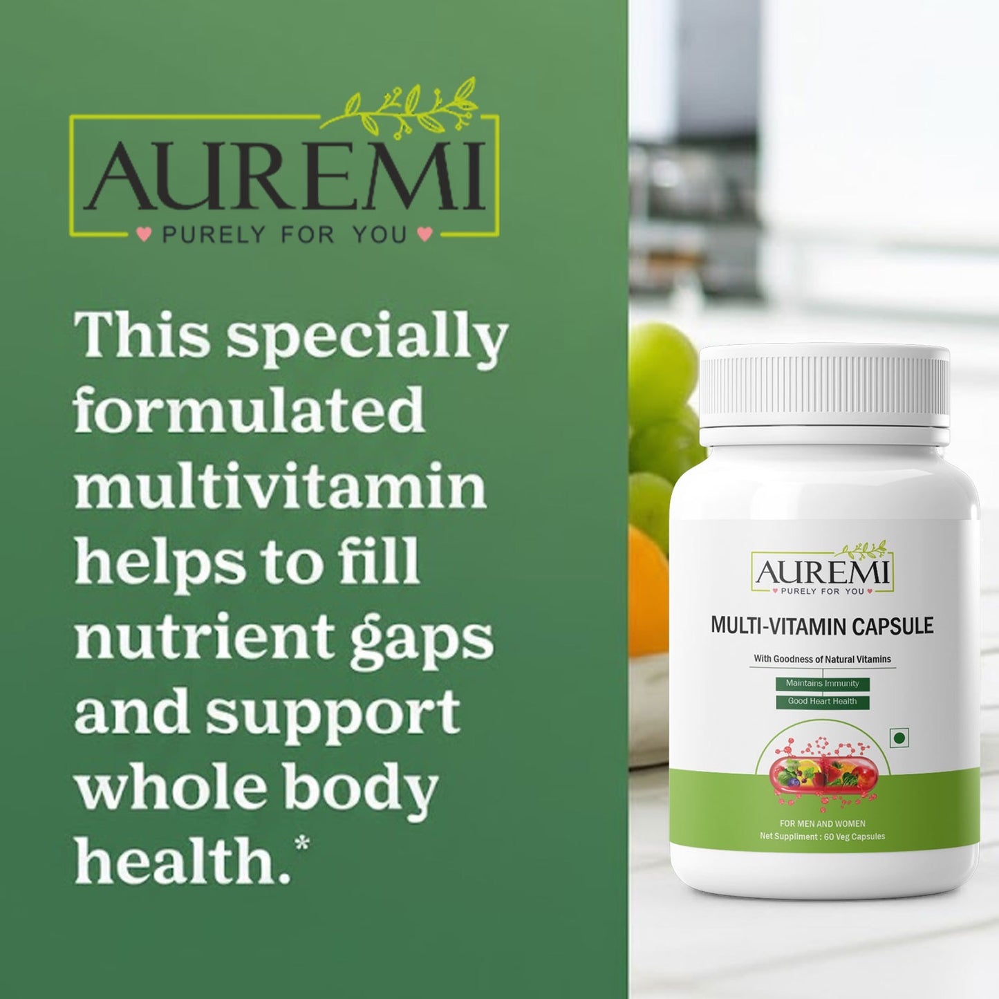 Auremi Multivitamin Capsules | Daily Hair Wellness & Nutritional Support